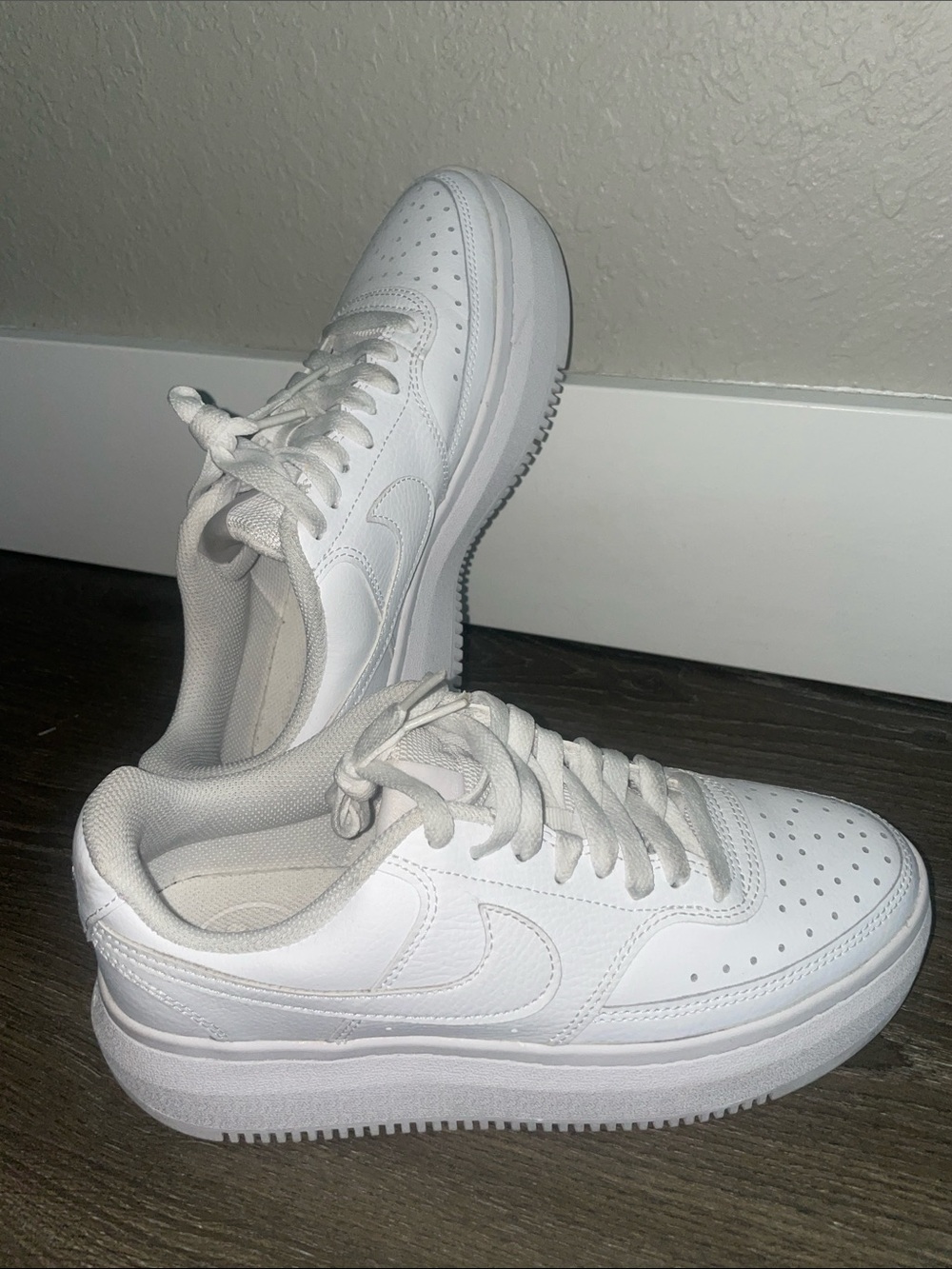 Nike White Women's Platform Sneakers